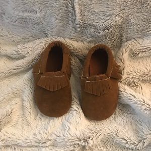Soft sole moccasins.